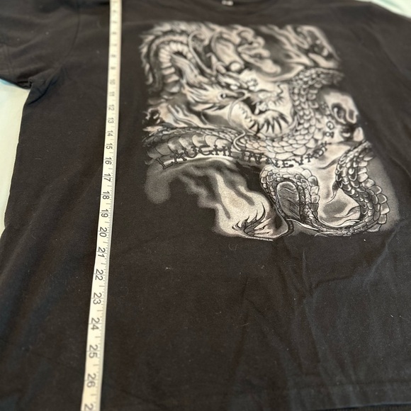 Men’s Laughlin Nevada River Run 2012 Dragon Motorcycle Tattoo Black Graphic Tee. - Picture 5 of 7